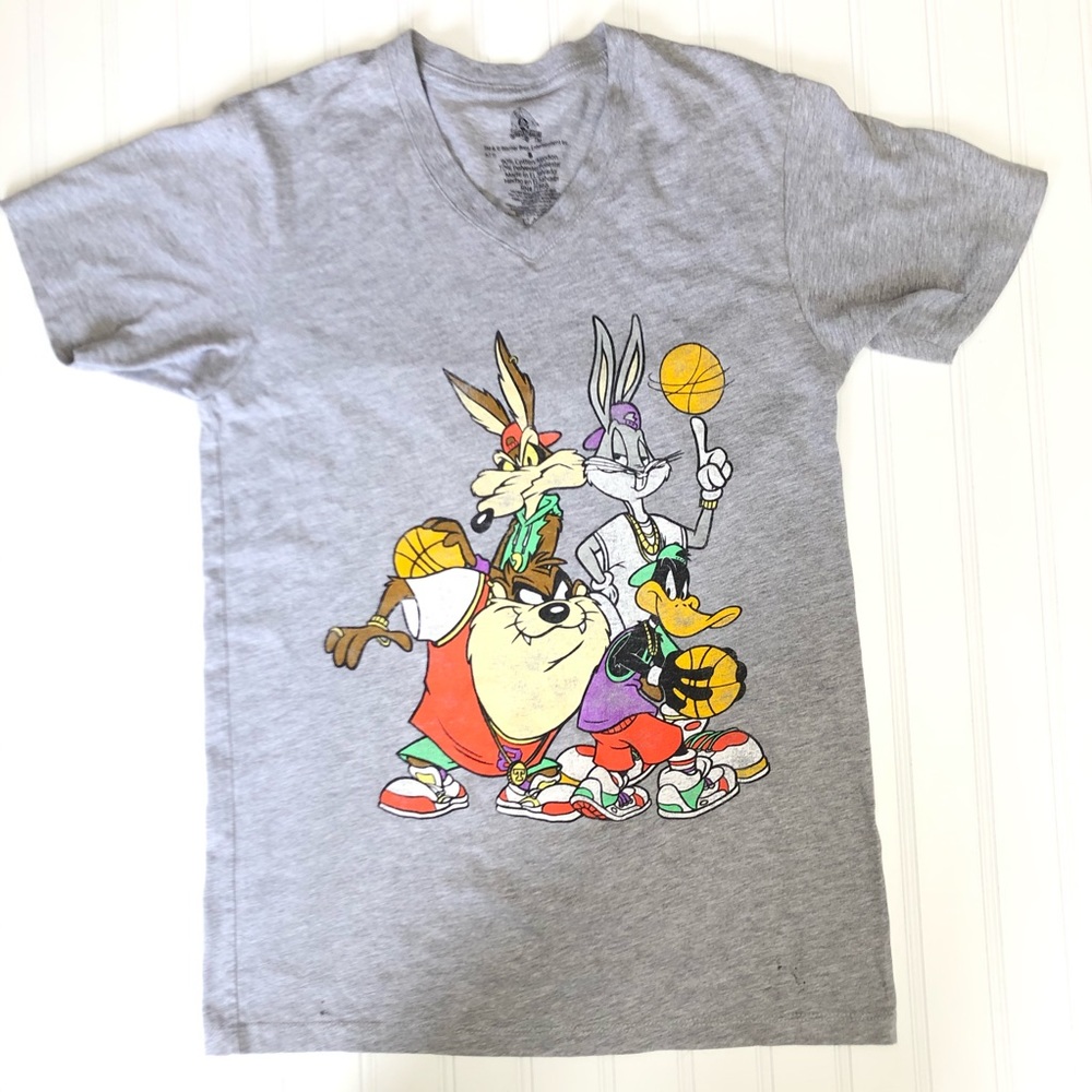 Looney Tunes Space Jams Basketball V-Neck Shirt